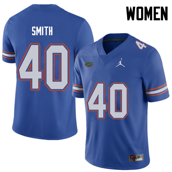 Jordan Brand Women #40 Nick Smith Florida Gators College Football Jerseys Sale-Royal - Click Image to Close